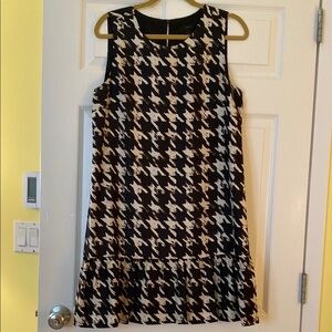 J. Crew Black and White A-Line Mini Dress